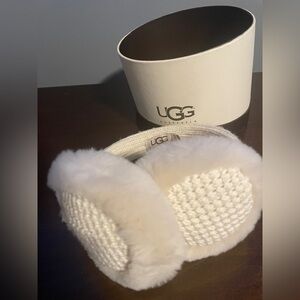 UGG off-white ear muffs with original box.